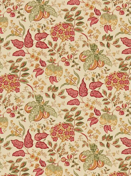Sanderson Madagasca Furnishing Fabric, Gold/Red
