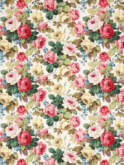 Sanderson Chelsea Furnishing Fabric, White/Pink