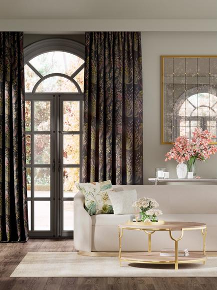 Harlequin Gorgonian Furnishing Fabric - view 2, Expresso/Positar
