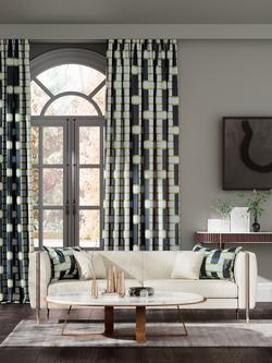 Harlequin Saki Furnishing Fabric - view 2, Indigo/Ochre