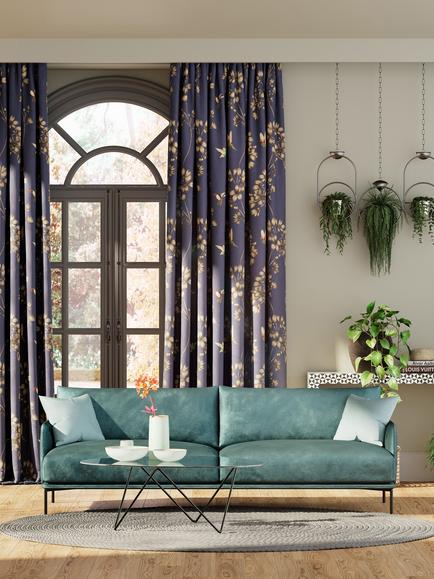 Harlequin Amazilia Furnishing Fabric - view 2, Indigo