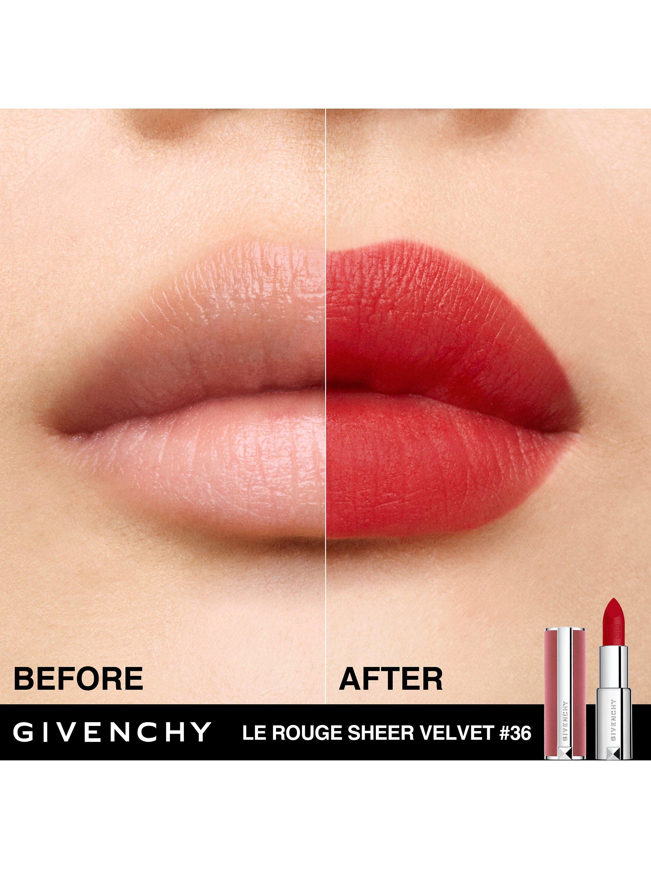 Product image 3 of 8, which shows Givenchy Le Rouge Sheer Velvet Refillable Matte Lipstick, 36 L'Interdit