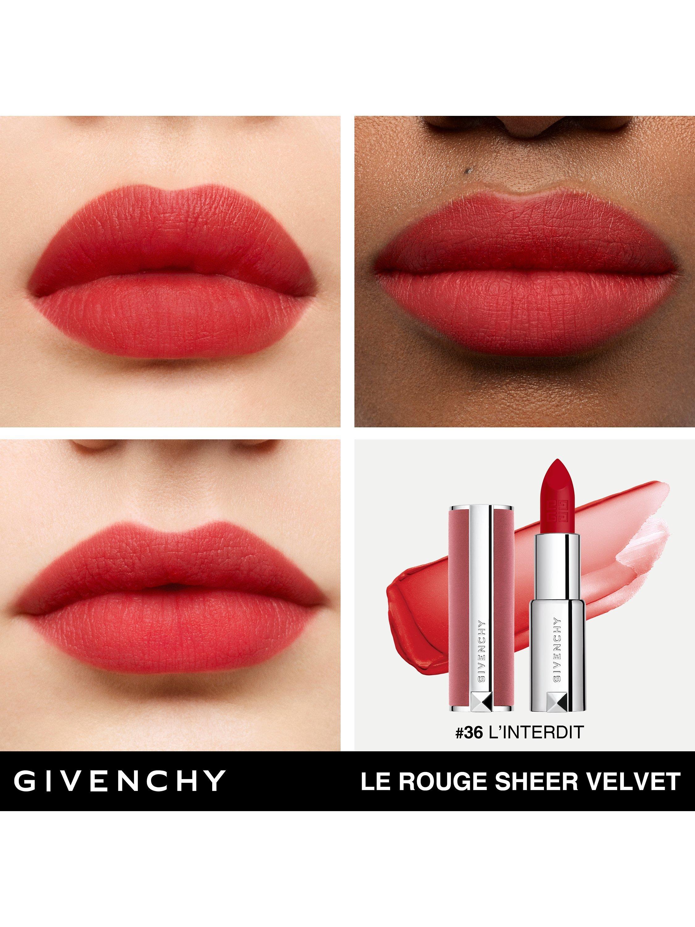 Product image 4 of 8, which shows Givenchy Le Rouge Sheer Velvet Refillable Matte Lipstick, 36 L'Interdit