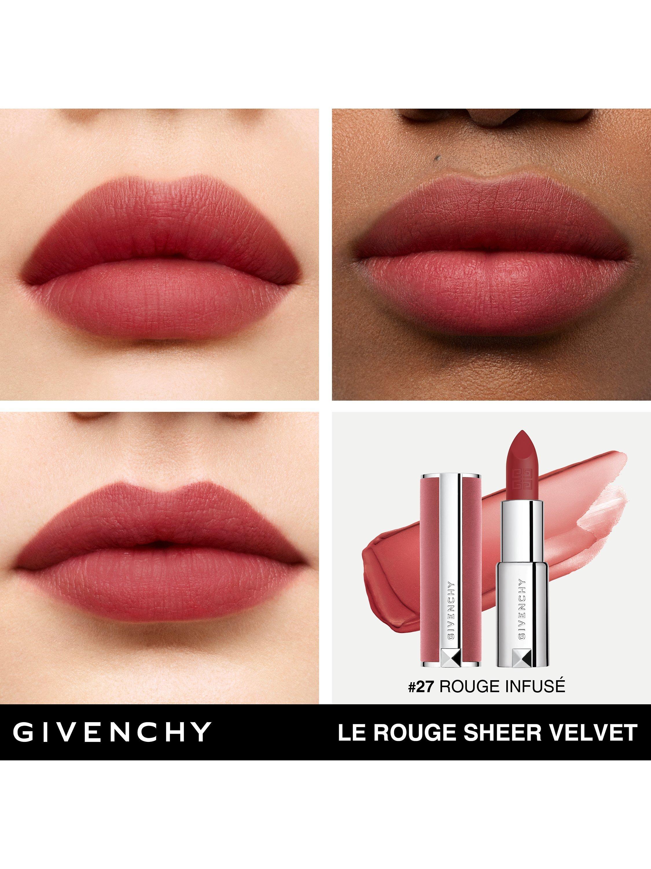 Product image 5 of 9, which shows Givenchy Le Rouge Sheer Velvet Matte Lipstick Refill, 27 Rouge Infusé