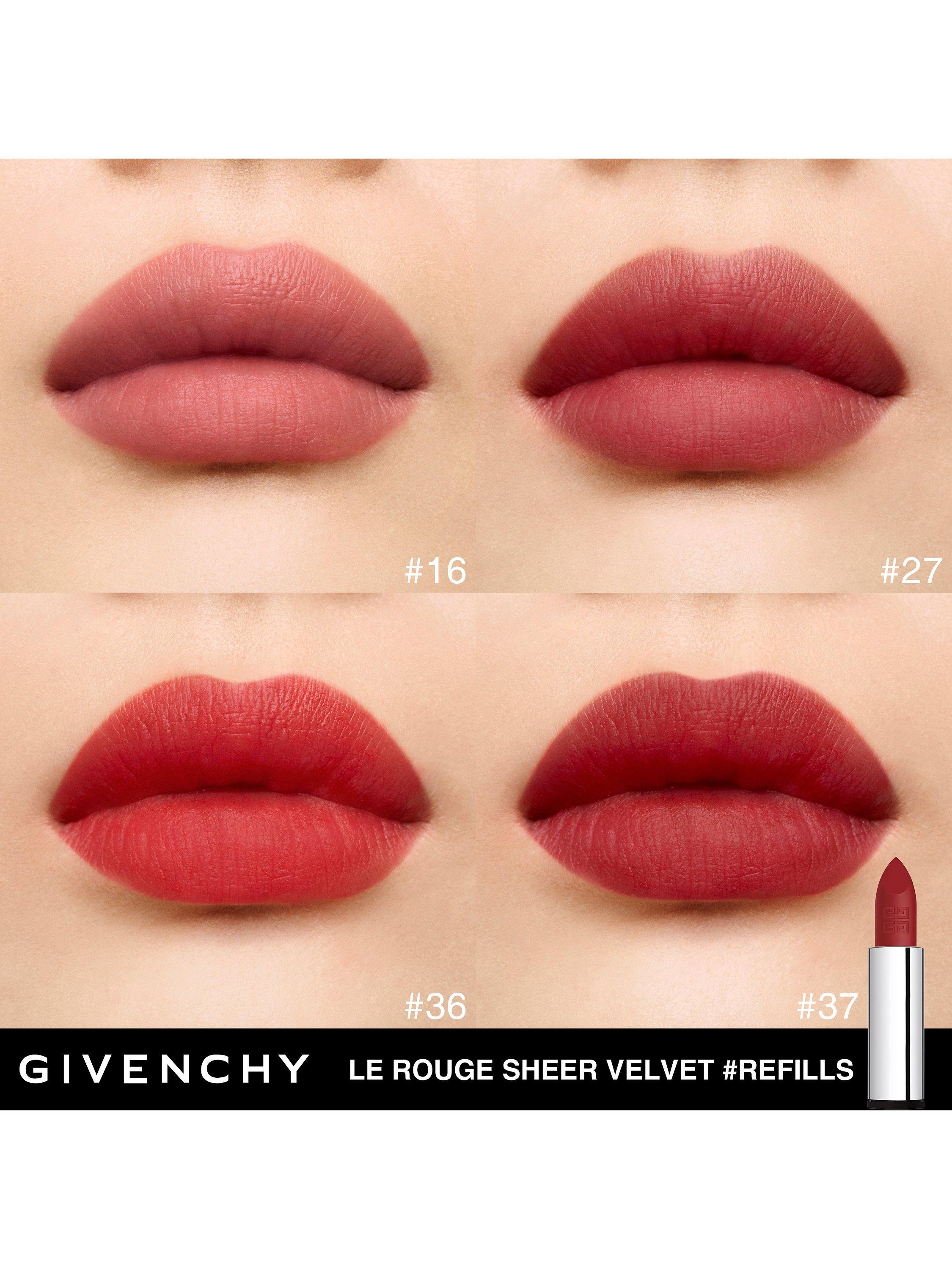 Product image 6 of 9, which shows Givenchy Le Rouge Sheer Velvet Matte Lipstick Refill, 27 Rouge Infusé