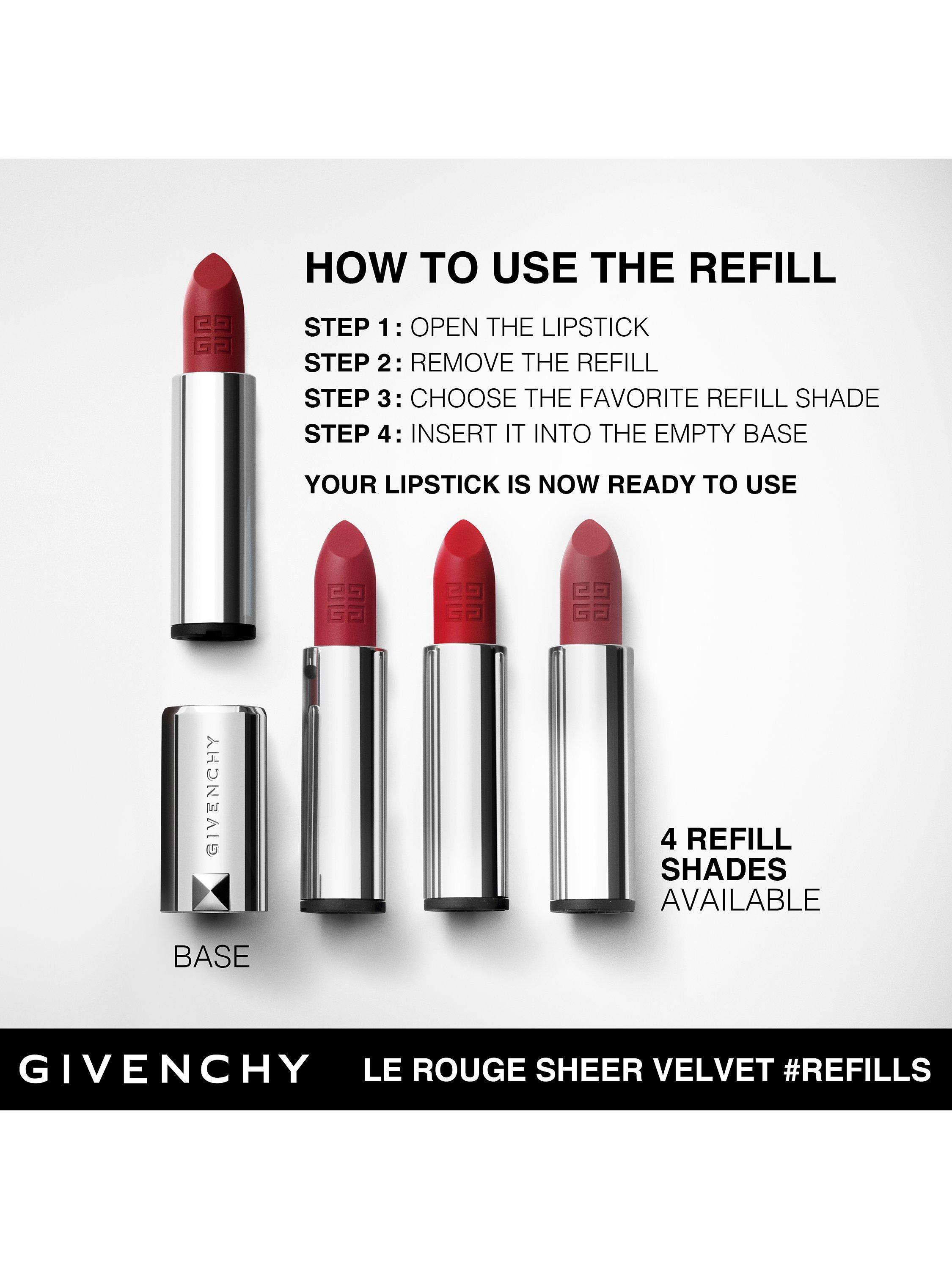 Product image 7 of 9, which shows Givenchy Le Rouge Sheer Velvet Matte Lipstick Refill, 27 Rouge Infusé