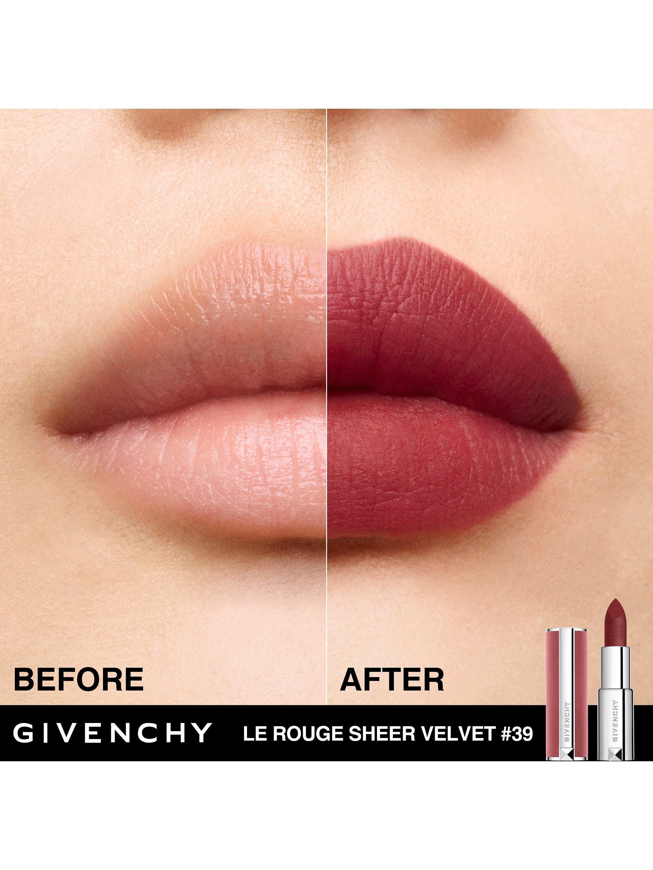 Product image 3 of 8, which shows Givenchy Le Rouge Sheer Velvet Refillable Matte Lipstick, 39 Rouge Grenat