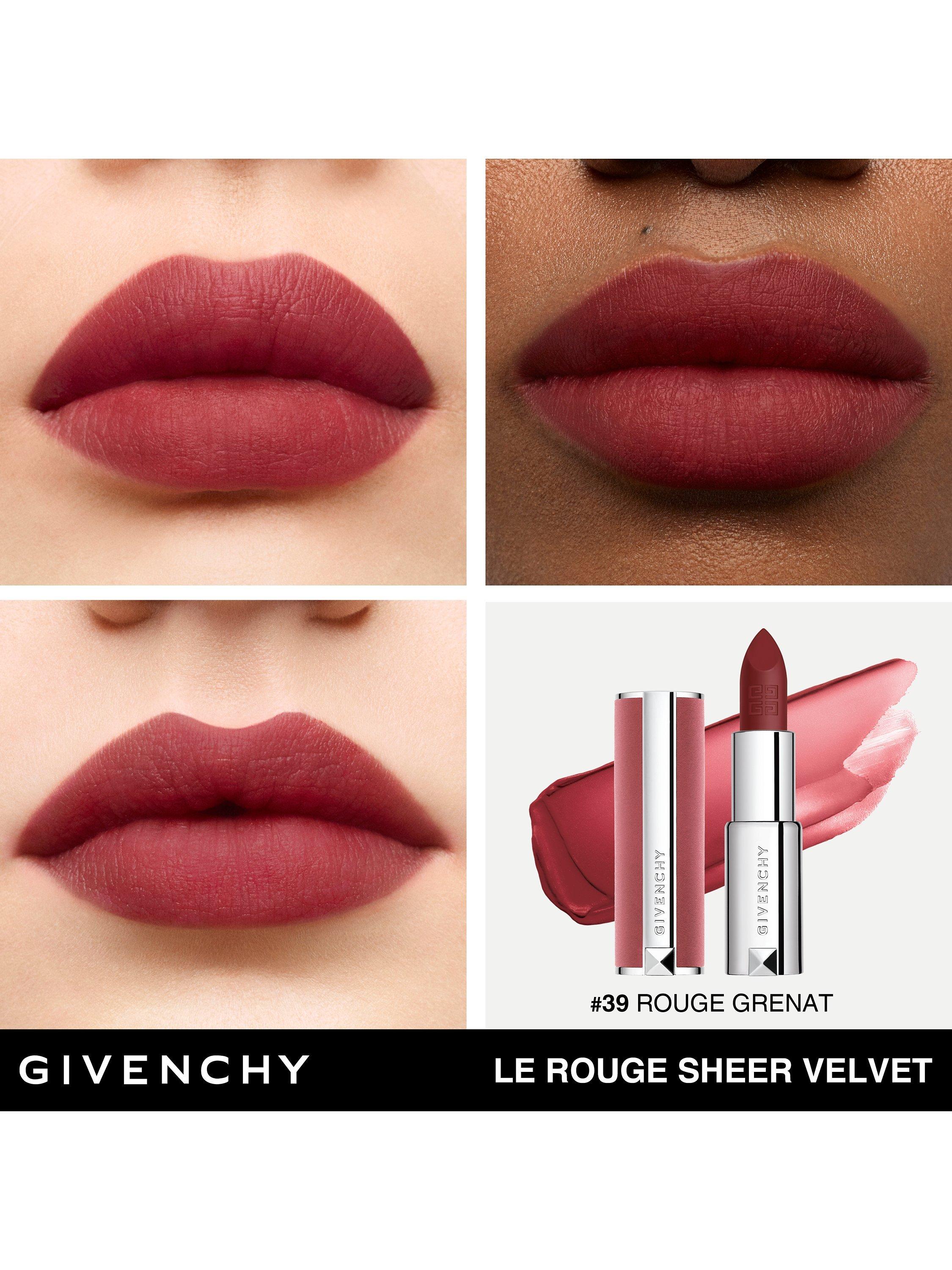 Product image 4 of 8, which shows Givenchy Le Rouge Sheer Velvet Refillable Matte Lipstick, 39 Rouge Grenat