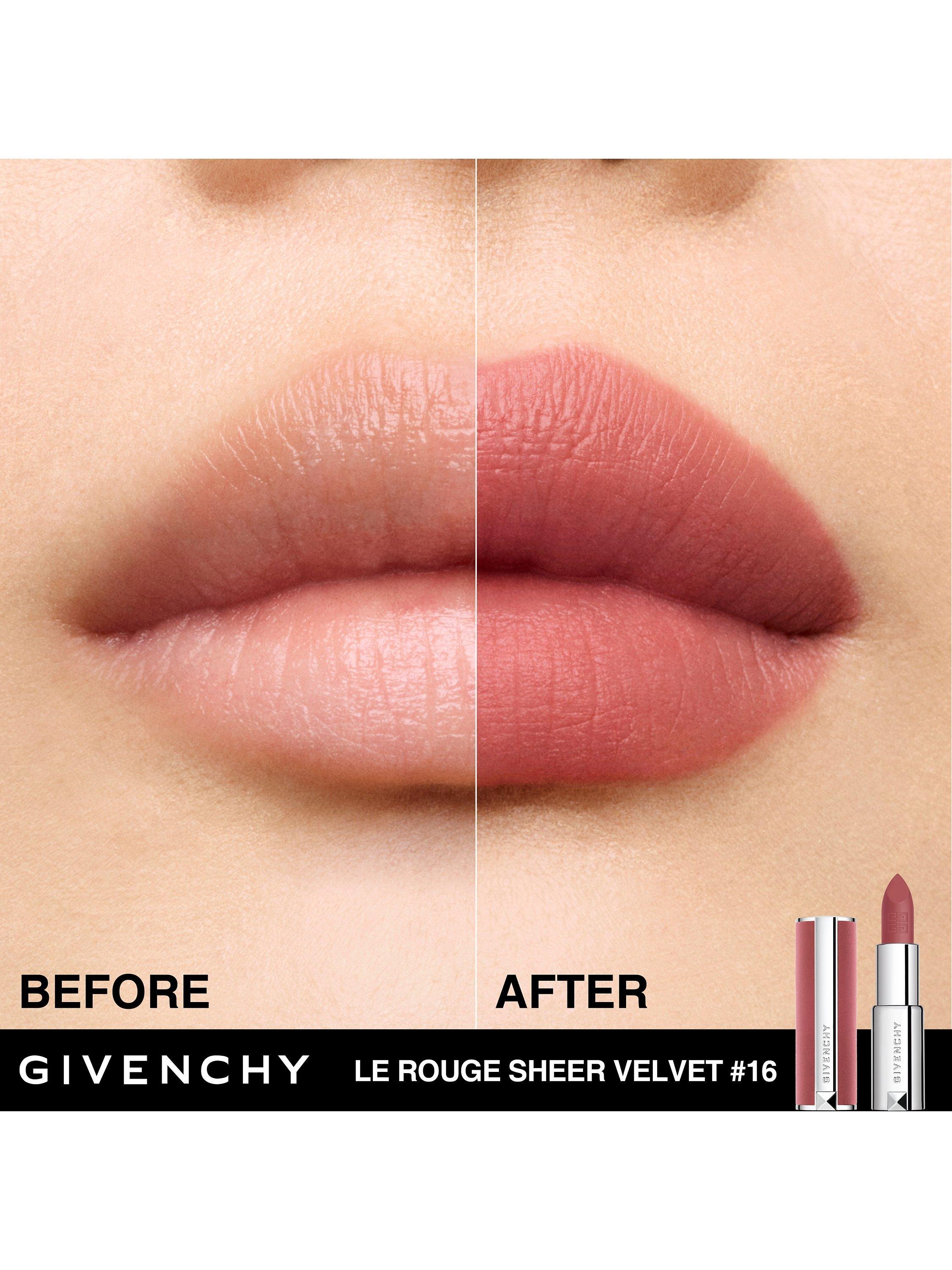 Product image 3 of 8, which shows Givenchy Le Rouge Sheer Velvet Refillable Matte Lipstick, 16 Nude Boisé