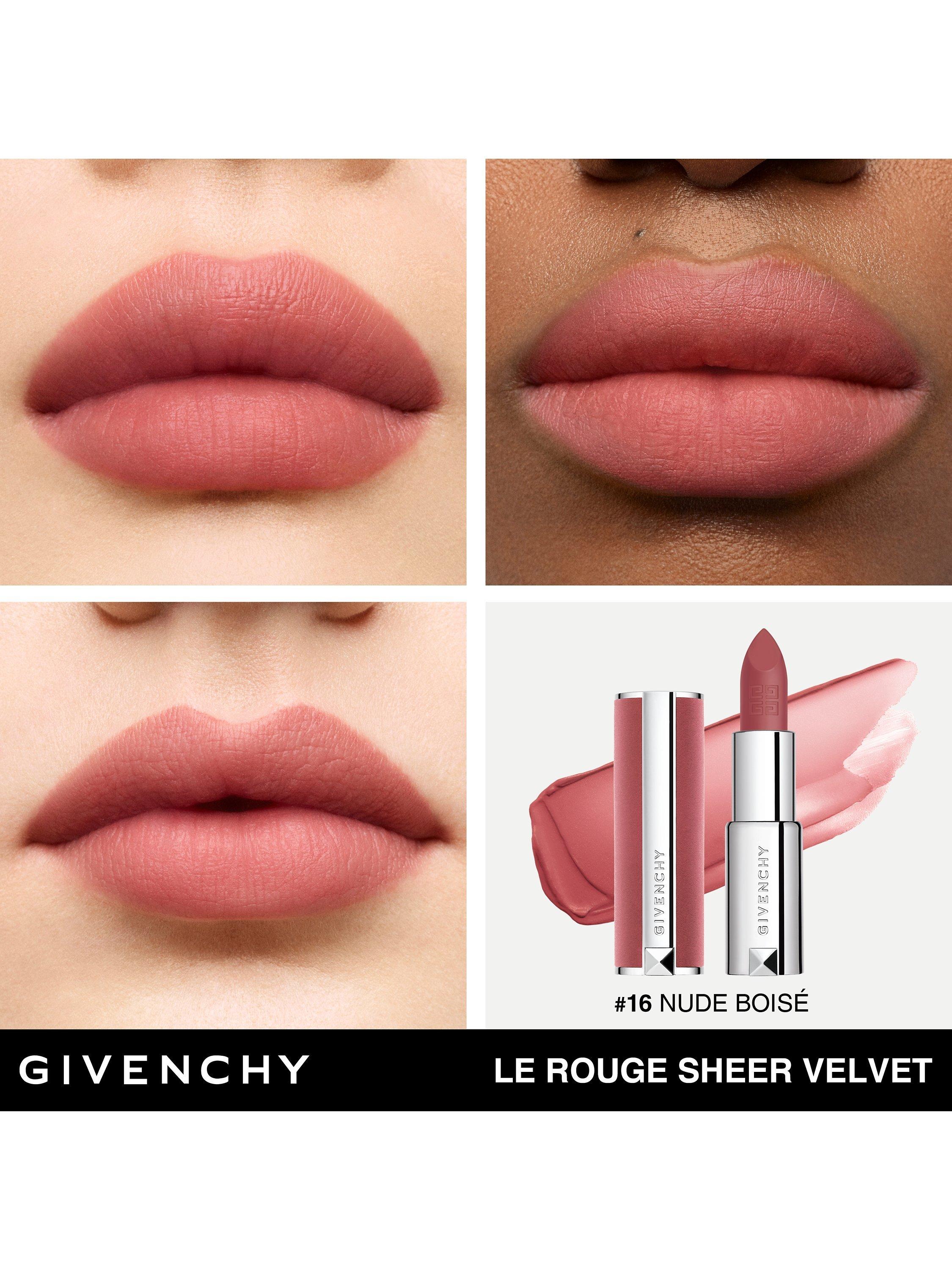 Product image 4 of 8, which shows Givenchy Le Rouge Sheer Velvet Refillable Matte Lipstick, 16 Nude Boisé
