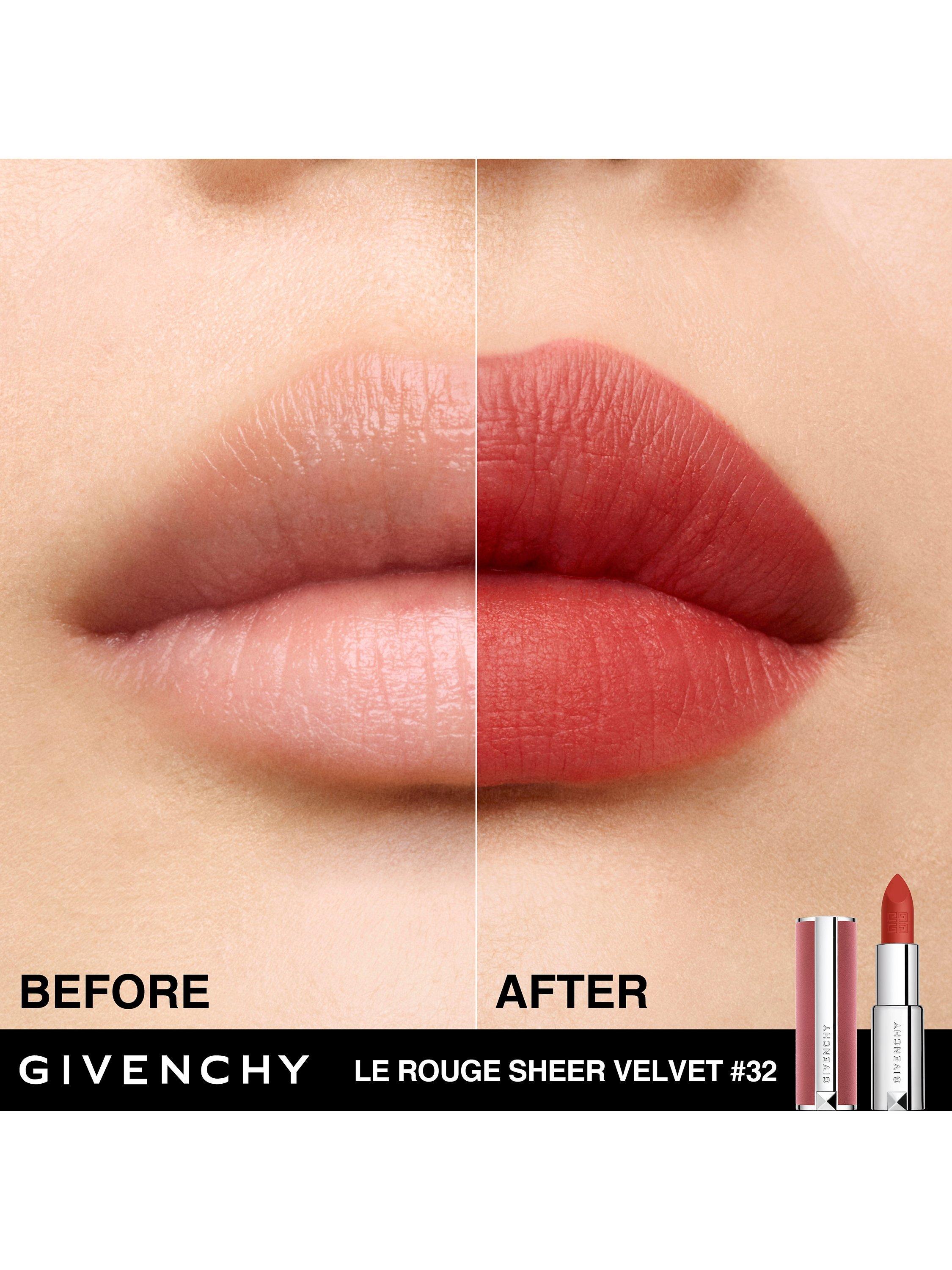 Product image 3 of 8, which shows Givenchy Le Rouge Sheer Velvet Refillable Matte Lipstick, 32 Rouge Brique