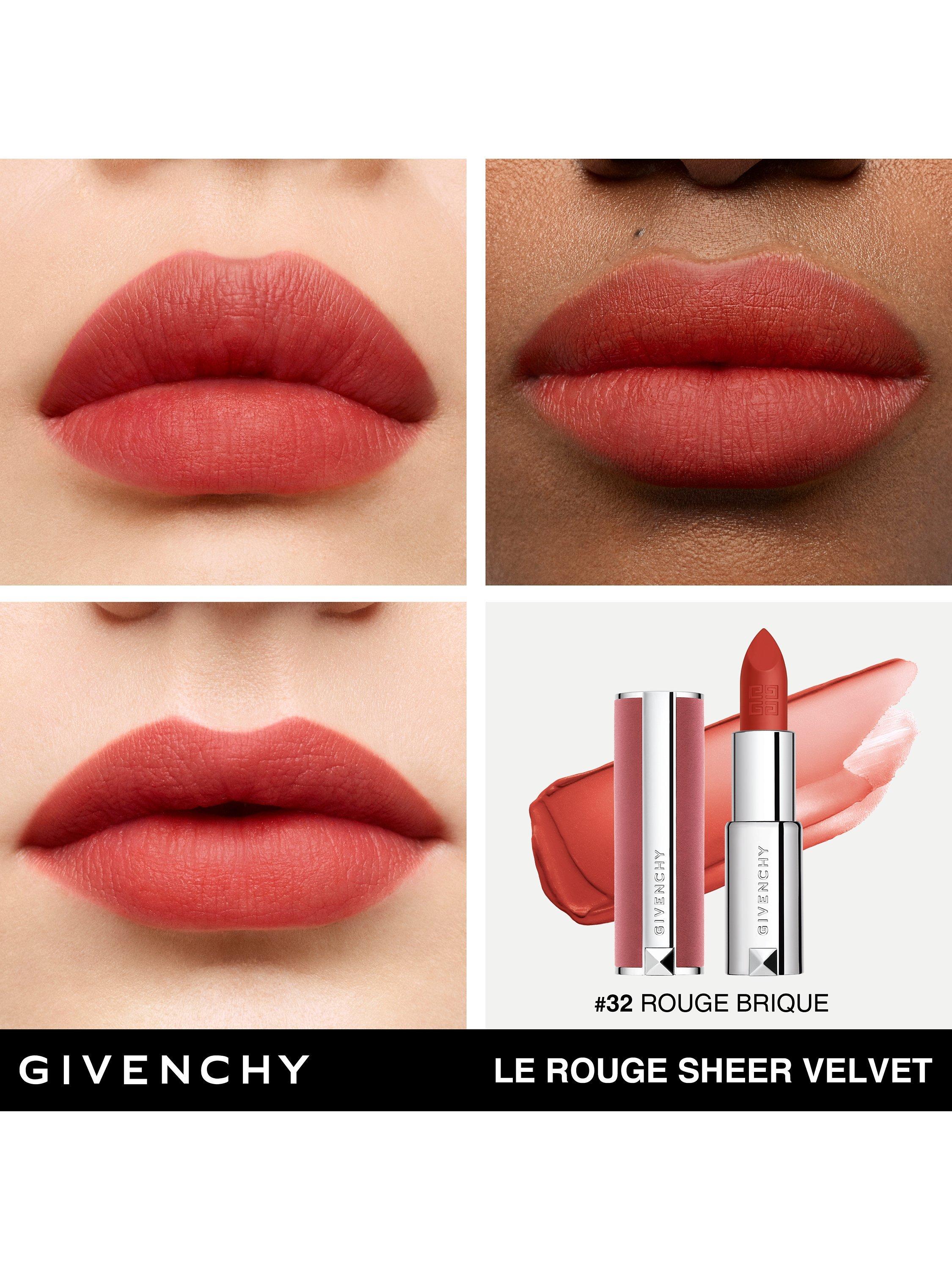 Product image 4 of 8, which shows Givenchy Le Rouge Sheer Velvet Refillable Matte Lipstick, 32 Rouge Brique