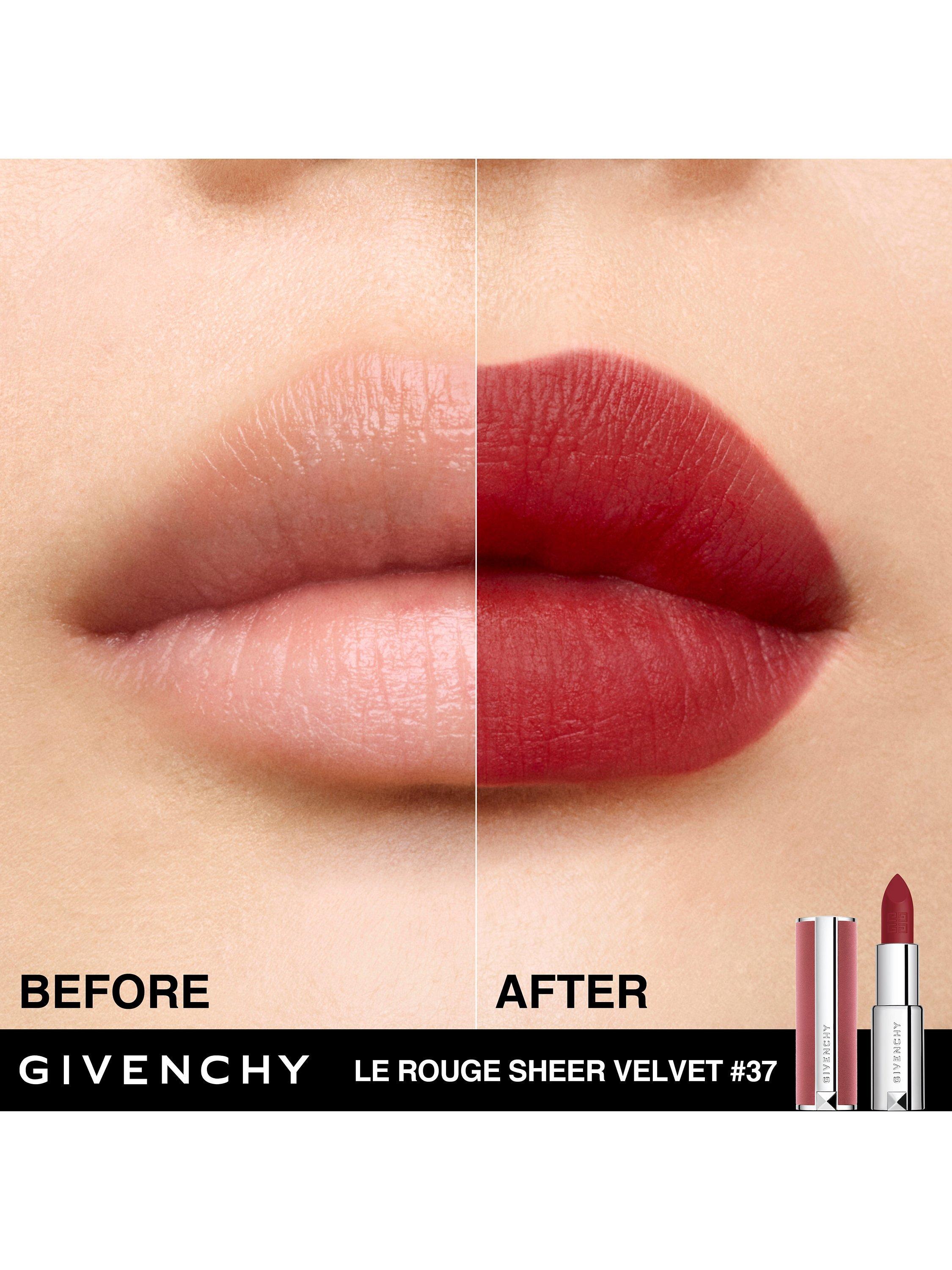 Product image 3 of 8, which shows Givenchy Le Rouge Sheer Velvet Refillable Matte Lipstick, 37 Rouge Grainé