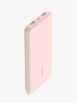 Belkin 10K 3-Port Portable Power Bank - view 2, Rose Gold