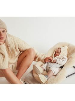 BINIBAMBA Binibooties Merino Wool Booties, Milk - view 2, Milk