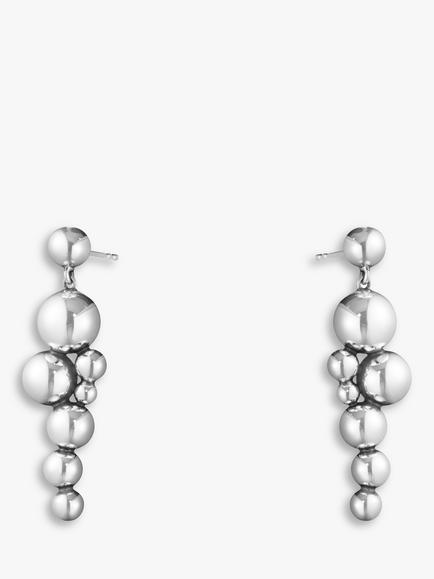 Georg Jensen Moonlight Grapes Drop Earrings, Silver, Silver