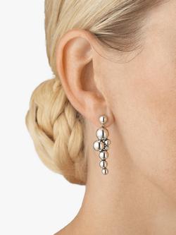 Georg Jensen Moonlight Grapes Drop Earrings, Silver - view 2, Silver