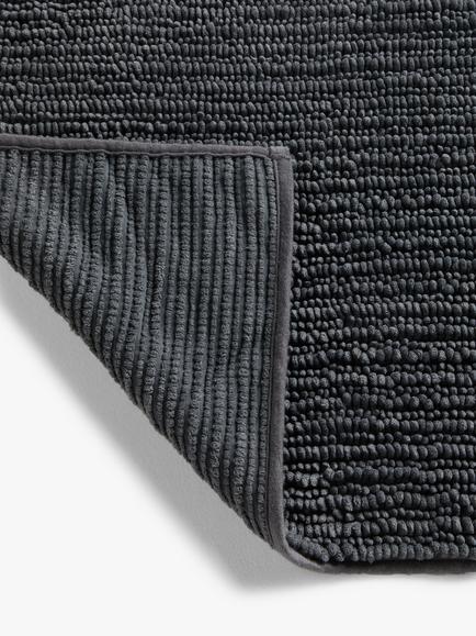 John Lewis Recycled Polyester Quick Dry Bobble Bath Mat - view 2, Dark Steel