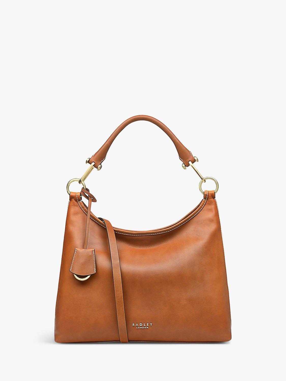 Radley Cuba Street Medium Leather Open Top Shoulder Bag, Tan