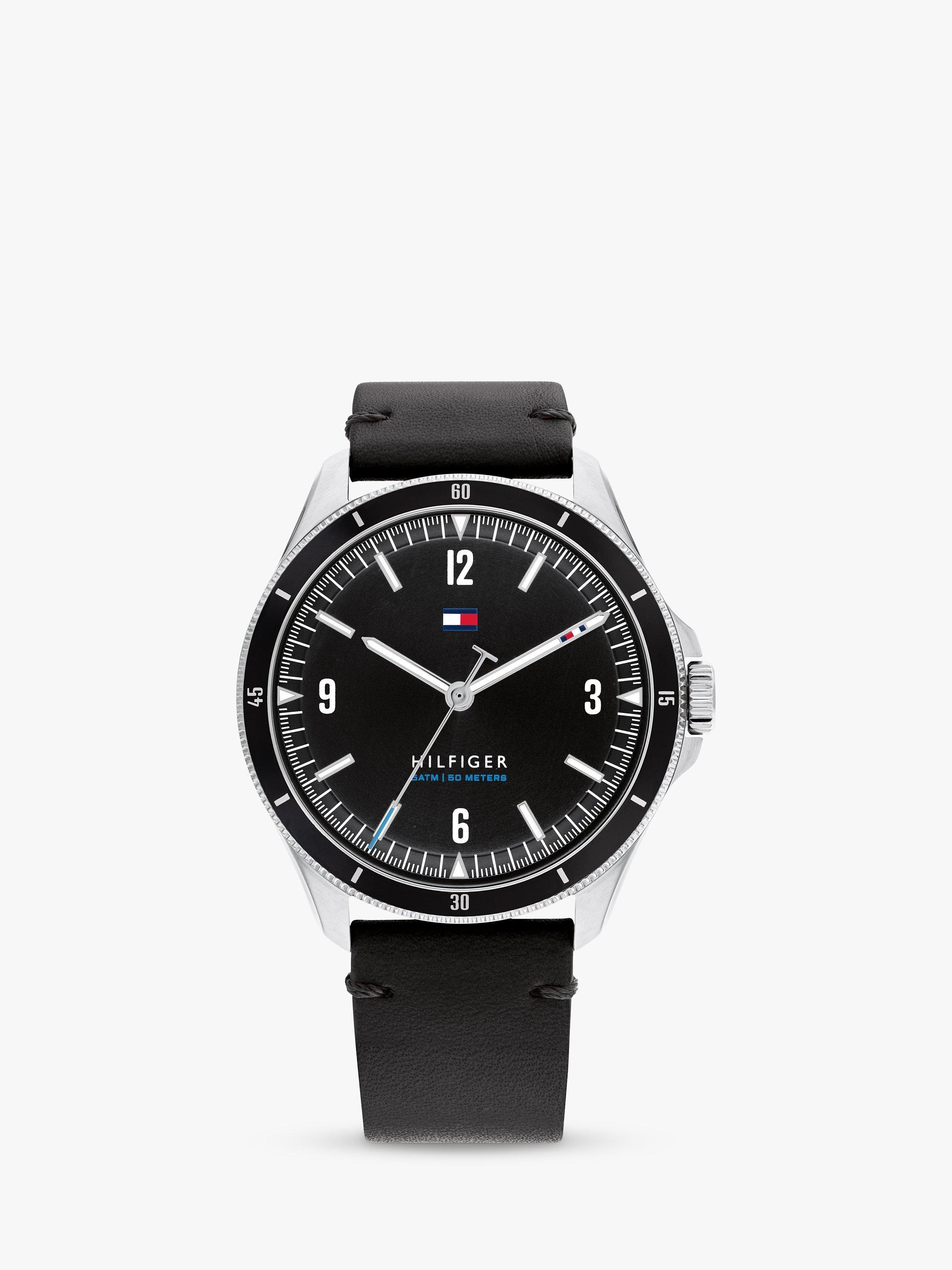 Leather strap watch tommy hilfiger online