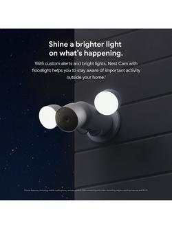 Google Nest Cam with Floodlight Outdoor Security Camera, Wired, White - view 2, White
