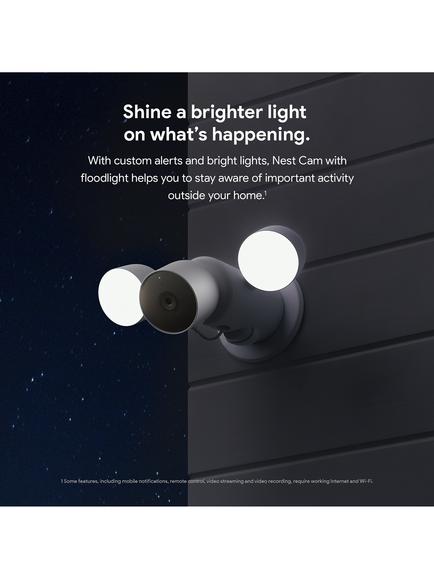 Google Nest Cam with Floodlight Outdoor Security Camera, Wired, White - view 2, White