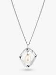 Claudia Bradby Hammered Rhombus Freshwater Pearl Necklace