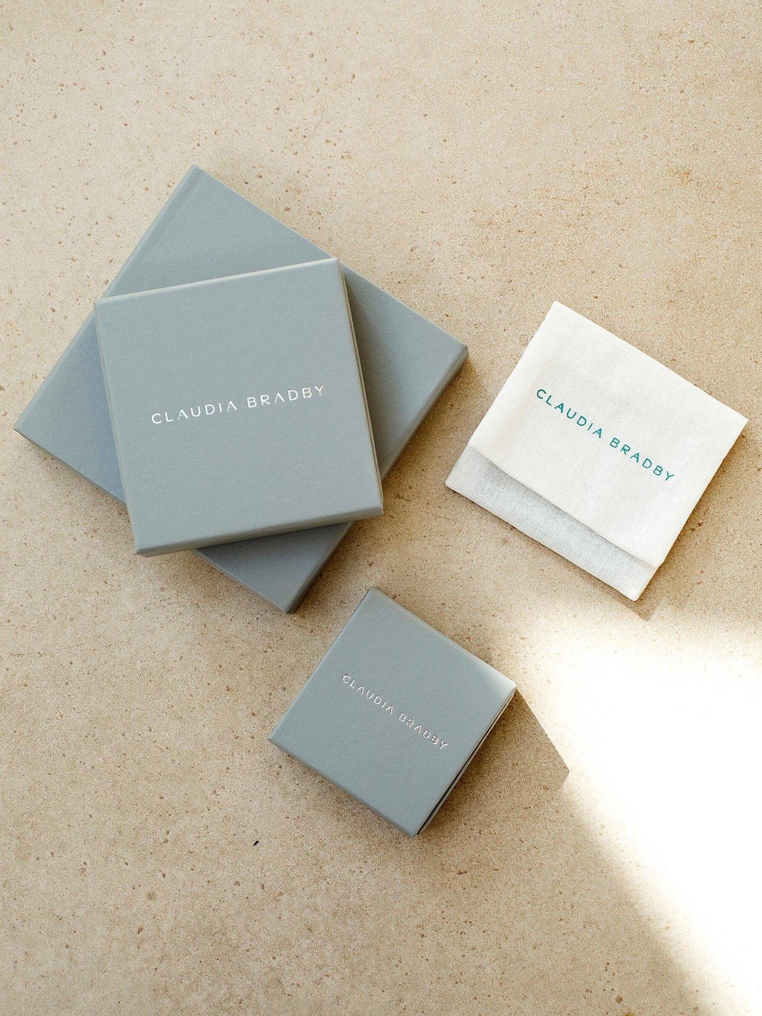 Product image 3 of 4, which shows Claudia Bradby Hammered Rhombus Freshwater Pearl Necklace, Silver