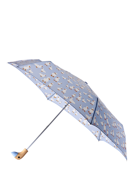 Fulton L927 Curio-2 UV Duck Curio Umbrella, Blue/White, Grey/White