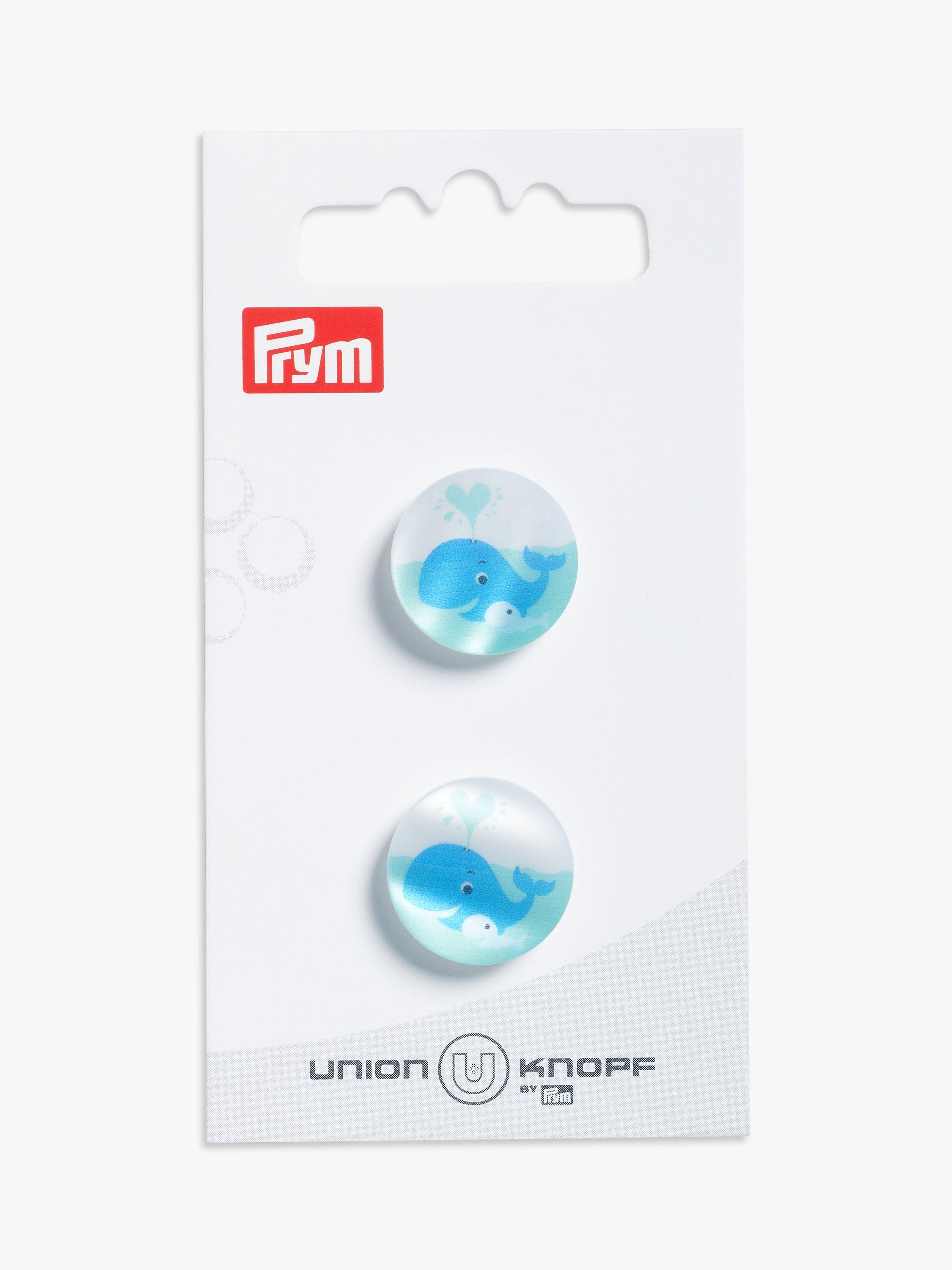Prym Polyester Whale Buttons, 1.8cm, Pack of 2, Blue