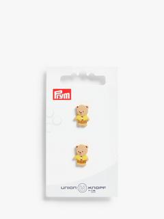 Prym Polyester Bear Buttons, 1.5cm, Pack of 2, Multi
