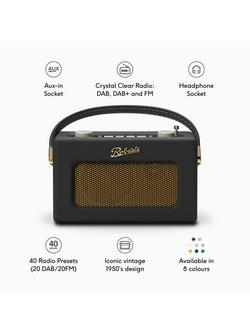 Roberts Revival Uno BT DAB/DAB+/FM Bluetooth Digital Radio with Alarm - view 2, Black