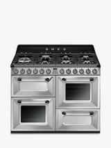 Smeg Victoria TR4110 Dual Fuel Range Cooker, Stainless Steel