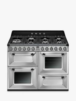 Smeg Victoria TR4110 Dual Fuel Range Cooker, Stainless Steel