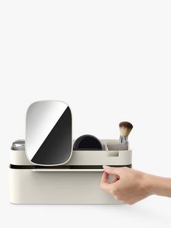 Joseph Joseph Viva Large Cosmetic Organiser with Removable Mirror, Shell - view 2, Shell