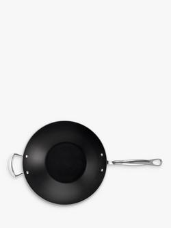 Samuel Groves Tri-Ply Stainless Steel Non-Stick Wok, 32cm - view 2, Silver