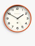 Newgate Clocks Echo Number 3 Analogue Wall Clock, 37cm, Pumpkin Orange