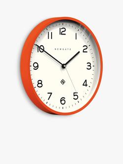 Newgate Clocks Echo Number Three Analogue Wall Clock, 37cm - view 2, Pumpkin Orange