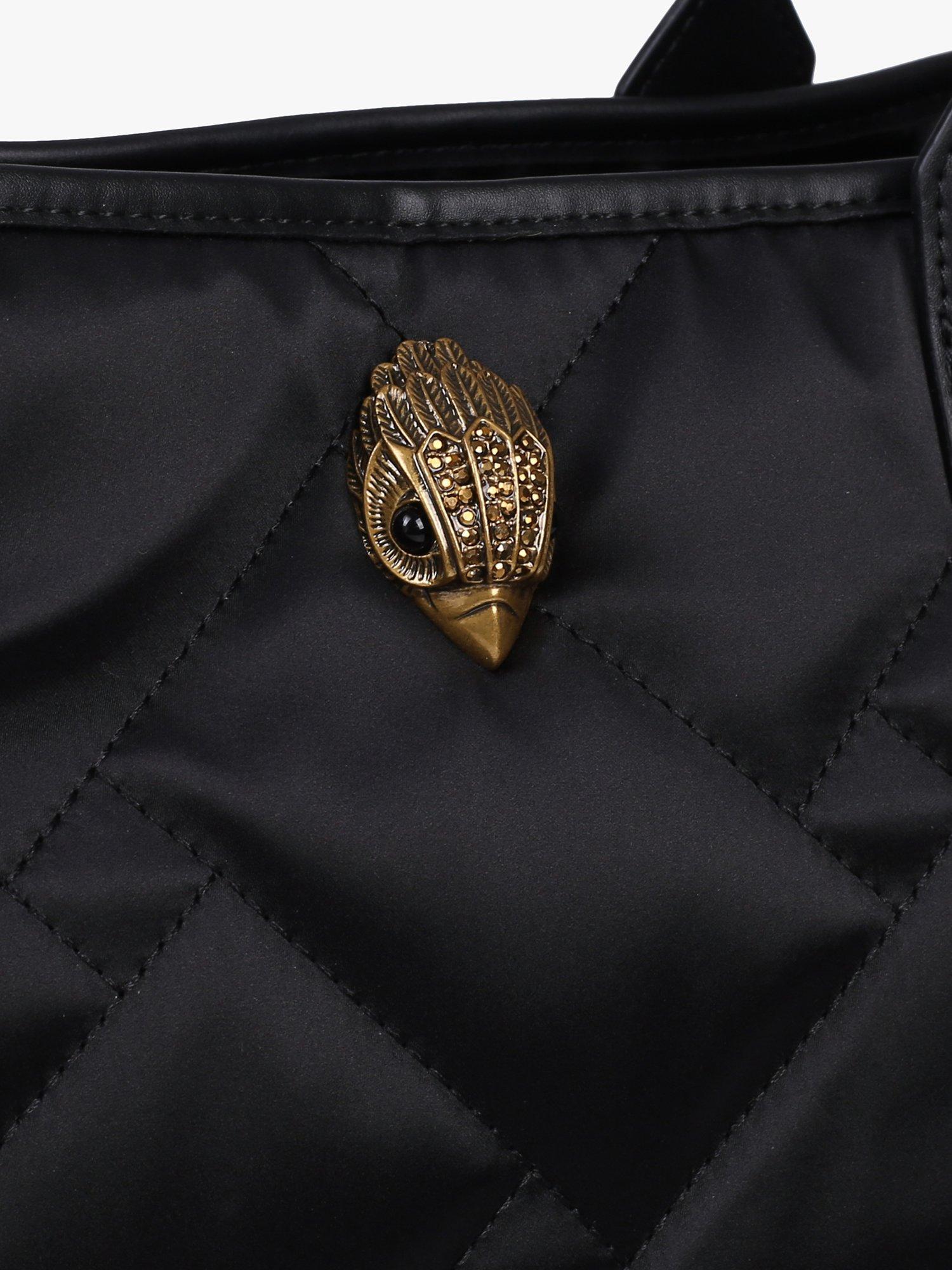 Product image 2 of 3, which shows Kurt Geiger London Satin Quilt Shopper Bag, Black