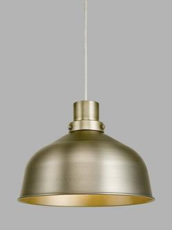 John Lewis Industrial Dome Easy-to-Fit Ceiling Shade, Antique Pewter