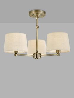 John Lewis Isabel Semi Flush Ceiling Light, Grey