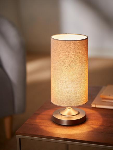 John Lewis Isabel Mini Touch Table Lamp - view 2, Antique Pewter