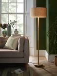 John Lewis Parawood Floor Lamp, Light Brown