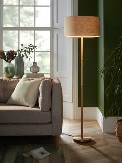 John Lewis Parawood Floor Lamp, Light Brown - view 2, Light Brown
