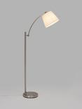 John Lewis Swing Arm Floor Lamp, Brushed Steel