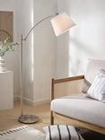 John Lewis Swing Arm Floor Lamp, Brushed Steel
