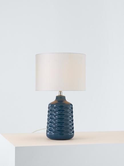 John Lewis Annie Ceramic Table Lamp, Blue