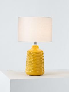John Lewis Annie Ceramic Table Lamp, Saffron