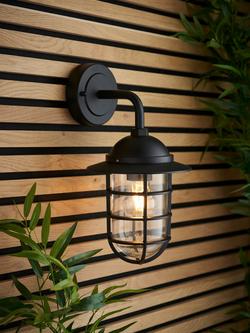 John Lewis Mission Outdoor Wall Light - view 2, Black