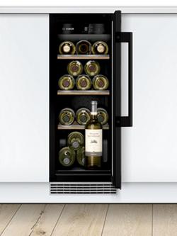 Bosch Series 6 KUW20VHF0G Integrated 21-Bottle Wine Cooler - view 2, Black